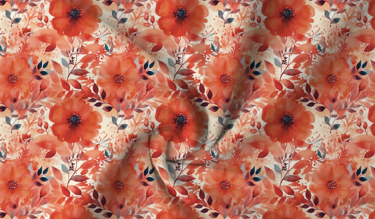 Rot Blumen Stoff